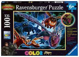 RAVENSBURGER 137107 HOW TO TRAIN YOUR DRAGON - SHINING DRAGONS 100XXL PIECE JIGSAW PUZZLE Online Hot Sale