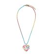 RHINESTONE HEART BALLCHAIN NECKLACE Discount