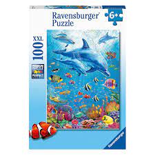 RAVENSBURGER POD OF DOLPHINS 100PC PUZZLE Online Hot Sale