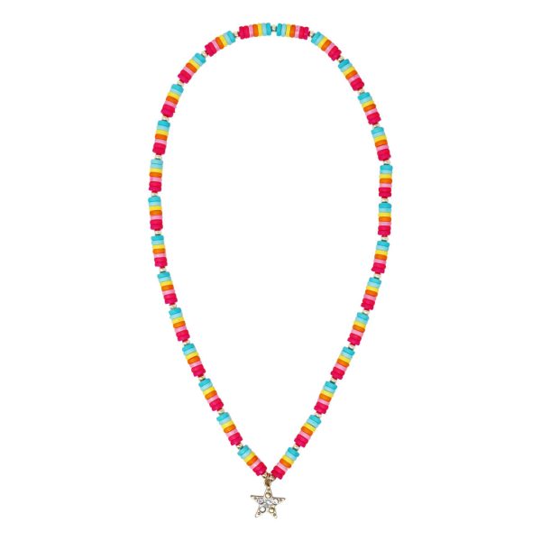 PINK POPPY RAINBOW STAR SPARKLE NECKLACE For Sale