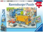 RAVENSBURGER WORKING TRUCKS 2x24PC PUZZLE For Discount