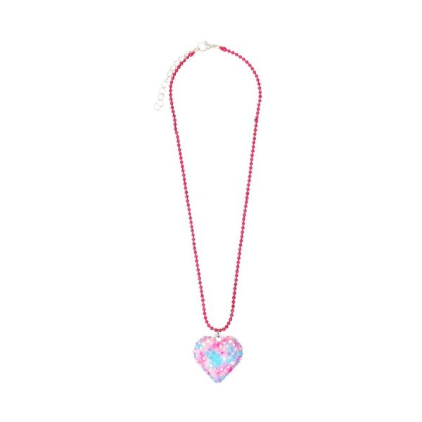 RHINESTONE HEART BALLCHAIN NECKLACE Discount