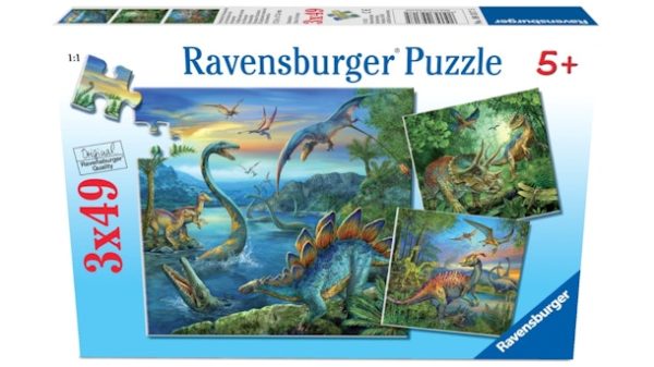 RAVENSBURGER - DINOSAUR PUZZLE 3X49PC Online Sale