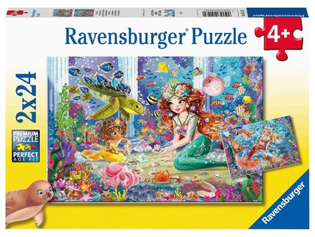 RAVENSBURGER MERMAID TEA PARTY 2x24PC PUZZLE Sale