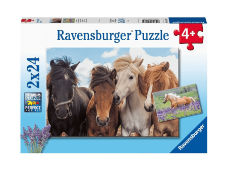 RAVENSBURGER 051489 -  HORSE FRIENDS 2x24 PIECE PUZZLE Online Sale