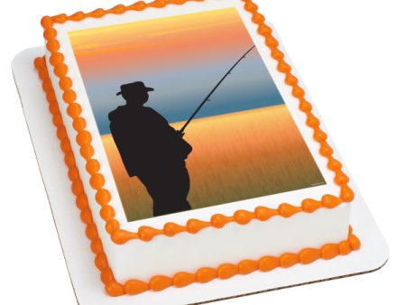 Fishing Edible Cake Topper Image Supply