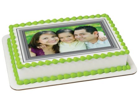 Silver Frame Edible Cake Topper Image Frame Online Sale