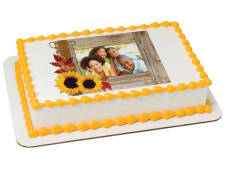 Rustic Fall Edible Cake Topper Image Frame Online Sale