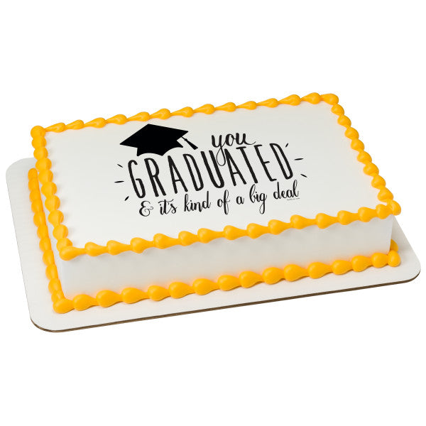 Big Deal Grad Edible Cake Topper Image Supply