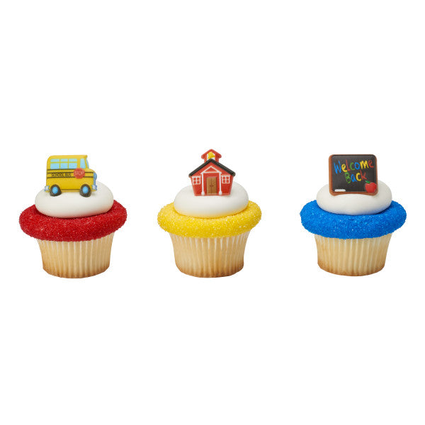 School Icons Cupcake Rings For Discount