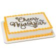 Cheers to the New Year! Edible Cake Topper Image For Discount