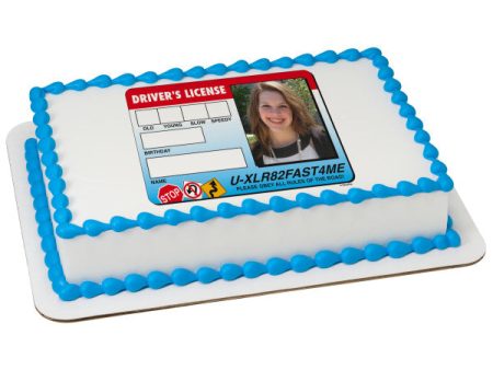 Driver License Edible Cake Topper Image Frame Discount