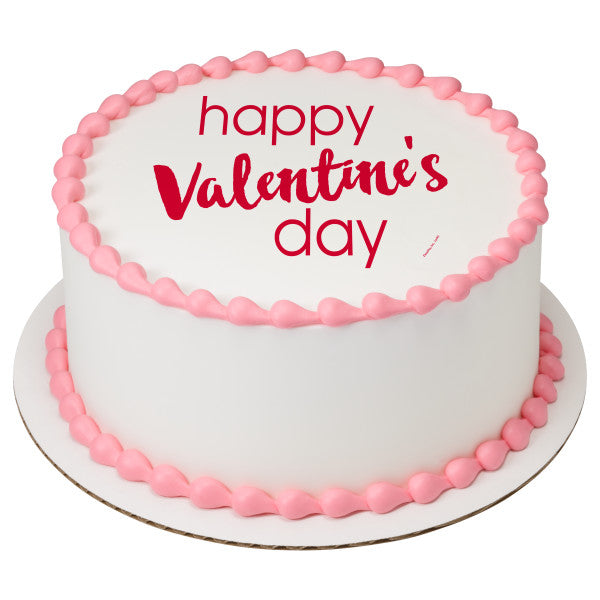 Valentine s Day Script Edible Cake Topper Image Fashion