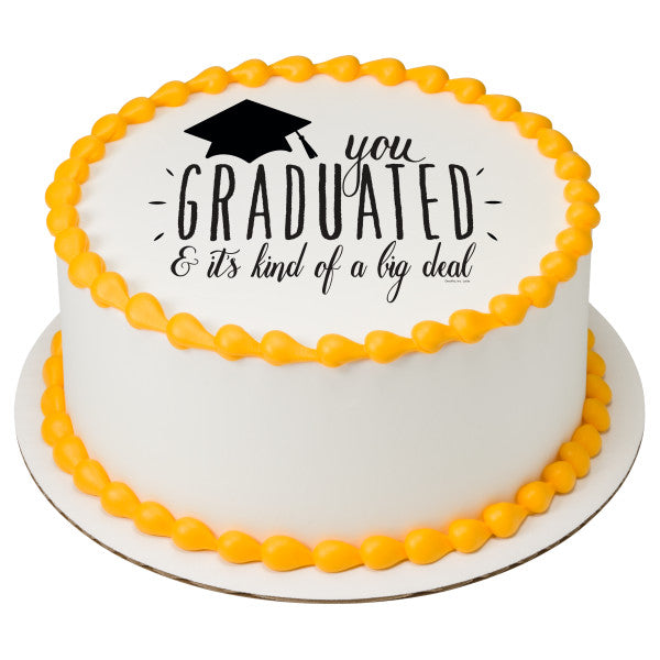 Big Deal Grad Edible Cake Topper Image Supply