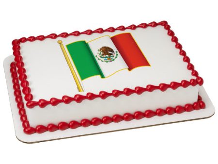 Mexican Flag Edible Cake Topper Image Online Hot Sale