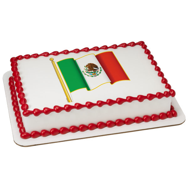 Mexican Flag Edible Cake Topper Image Online Hot Sale