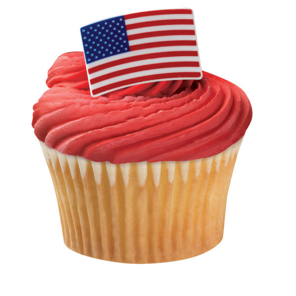 American Flag Cupcake Rings Supply