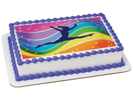 Gymnastics Edible Cake Topper Image Supply