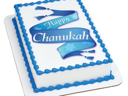 Happy Chanukah Edible Cake Topper Image For Sale